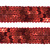 Тесьма с пайетками 3, шир. 20 мм/уп. 25+/-1 м, цвет красный - купить в Новороссийске. Цена: 778.19 руб.