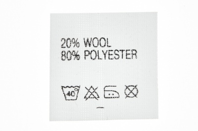 Состав и уход 20% wool 80% poliester - купить в Новороссийске. Цена: 64.21 руб.