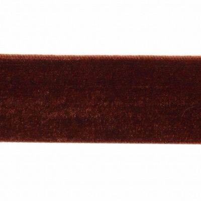 Лента бархатная нейлон, шир.25 мм, (упак. 45,7м), цв.120-шоколад - купить в Новороссийске. Цена: 981.09 руб.