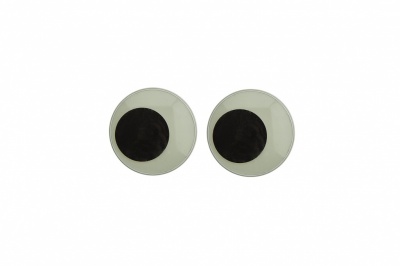 Глазки для игрушек, круглые, с ресничками, 10 мм/упак.50+/-2 шт, цв. -черно-белые - купить в Новороссийске. Цена: 21.24 руб.