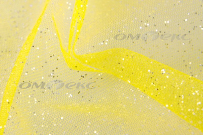 Сетка Глиттер, 40 гр/м2, шир.160см, цвет жёлтый - купить в Новороссийске. Цена 163.01 руб.