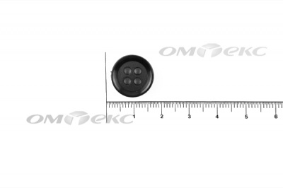 51400/15 мм (4 пр) черные пуговицы - купить в Новороссийске. Цена: 0.67 руб.