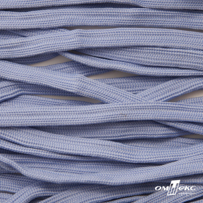 Шнур плетеный (плоский) d-12 мм, (уп.90+/-1м), 100% полиэстер, цв.259 - голубой - купить в Новороссийске. Цена: 8.62 руб.