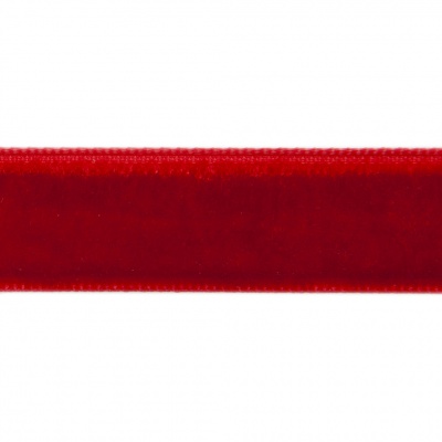 Лента бархатная нейлон, шир.12 мм, (упак. 45,7м), цв.45-красный - купить в Новороссийске. Цена: 396 руб.