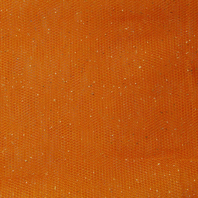 Сетка Глиттер, 24 г/м2, шир.145 см., оранжевый - купить в Новороссийске. Цена 117.24 руб.