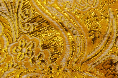 Ткань костюмная жаккард №12, 140 гр/м2, шир.150см, цвет жёлтый - купить в Новороссийске. Цена 383.29 руб.