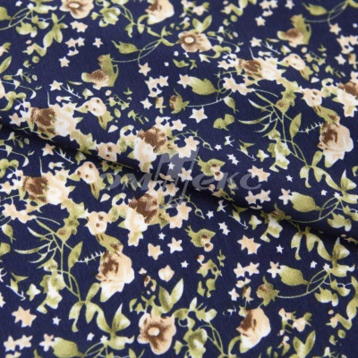 Плательная ткань "Фламенко" 1.1, 80 гр/м2, шир.150 см, принт растительный - купить в Новороссийске. Цена 241.49 руб.