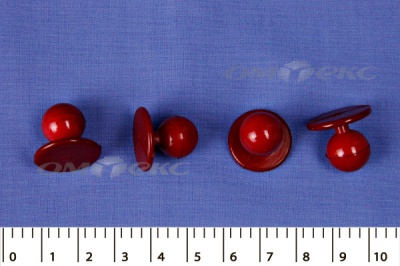 Пуговица поварская "Пукля", 10 мм, цвет красный - купить в Новороссийске. Цена: 2.28 руб.