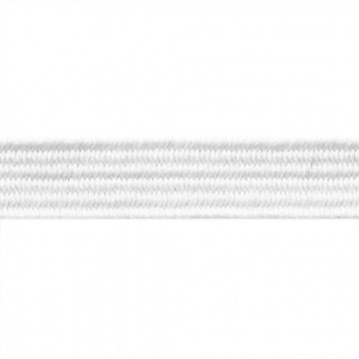 Резиновые нити с текстильным покрытием, шир. 6 мм (182 м/уп), цв.-белый - купить в Новороссийске. Цена: 705.59 руб.