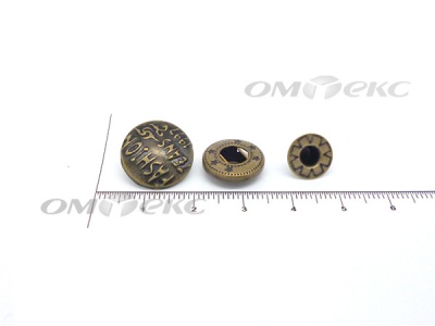 Кнопки металл 15 мм альфа антик с рис.№3  - купить в Новороссийске. Цена: 2.90 руб.