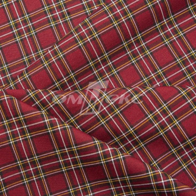Ткань костюмная клетка 24379 2012, 230 гр/м2, шир.150см, цвет бордовый/бел/жел - купить в Новороссийске. Цена 539.74 руб.