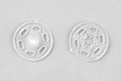 Кнопки пришивные пластиковые 15 мм, блистер 24шт, цв.-прозрачные - купить в Новороссийске. Цена: 68.79 руб.