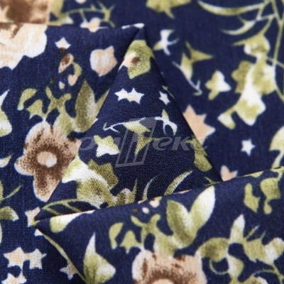 Плательная ткань "Фламенко" 1.1, 80 гр/м2, шир.150 см, принт растительный - купить в Новороссийске. Цена 241.49 руб.