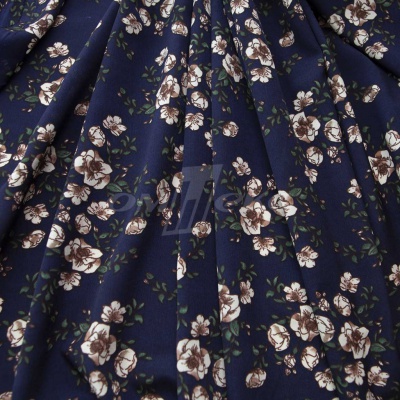 Плательная ткань "Фламенко" 3.2, 80 гр/м2, шир.150 см, принт растительный - купить в Новороссийске. Цена 239.03 руб.