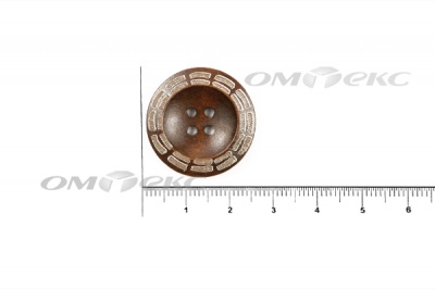 Пуговица деревянная круглая №53 (25мм) - купить в Новороссийске. Цена: 3.68 руб.
