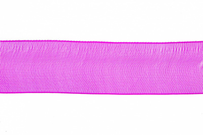 Лента органза 1015, шир. 10 мм/уп. 22,8+/-0,5 м, цвет ярк.розовый - купить в Новороссийске. Цена: 37.60 руб.