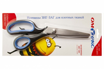 Ножницы арт.0330-6052 "ЗИГ-ЗАГ" 5 мм, для плотных тканей , 9"/ 229 мм - купить в Новороссийске. Цена: 733.08 руб.