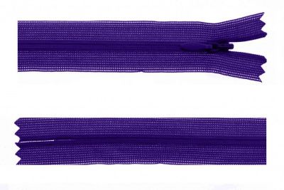 Молния потайная Т3 866, 50 см, капрон, цвет фиолетовый - купить в Новороссийске. Цена: 8.62 руб.
