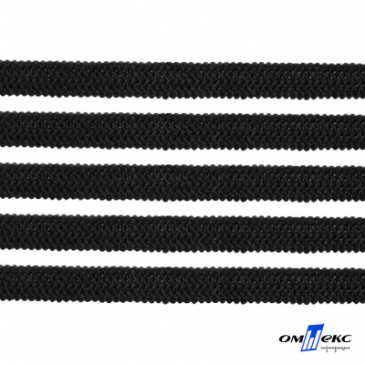 Лента эластичная вязанная (резинка) 4 мм (200+/-1 м) 400 гр/м2 черная бобина "ОМТЕКС" - купить в Новороссийске. Цена: 1.78 руб.