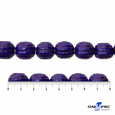 0309-Бусины деревянные "ОмТекс", 16 мм, упак.50+/-3шт, цв.018-фиолет - купить в Новороссийске. Цена: 62.22 руб.
