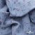 Ткань Муслин принт, 100% хлопок, 125 гр/м2, шир. 140 см, #2308 цв. 69 серо-голубой с цветком - купить в Новороссийске. Цена 413.11 руб.