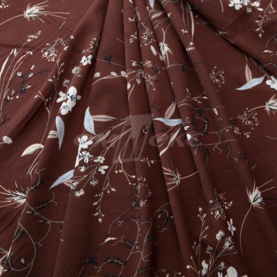 Плательная ткань "Фламенко" 2.2, 80 гр/м2, шир.150 см, принт растительный - купить в Новороссийске. Цена 239.03 руб.