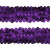 Тесьма с пайетками 12, шир. 30 мм/уп. 25+/-1 м, цвет фиолет - купить в Новороссийске. Цена: 1 098.48 руб.