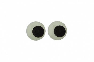 Глазки для игрушек, круглые, с бегающими зрачками, 8 мм/упак.50+/-2 шт, цв. -черно-белые - купить в Новороссийске. Цена: 15.88 руб.