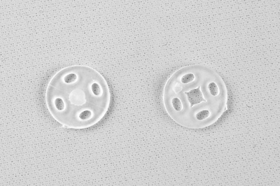 Кнопки пришивные пластиковые 10 мм, блистер 24шт, цв.-прозрачные - купить в Новороссийске. Цена: 48.41 руб.