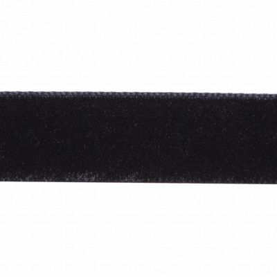 Лента бархатная нейлон, шир.12 мм, (упак. 45,7м), цв.03-черный - купить в Новороссийске. Цена: 448.27 руб.