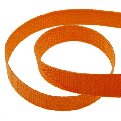 Стропа текстильная, шир. 25 мм (в нам. 50+/-1 ярд), цвет оранжевый - купить в Новороссийске. Цена: 409.94 руб.